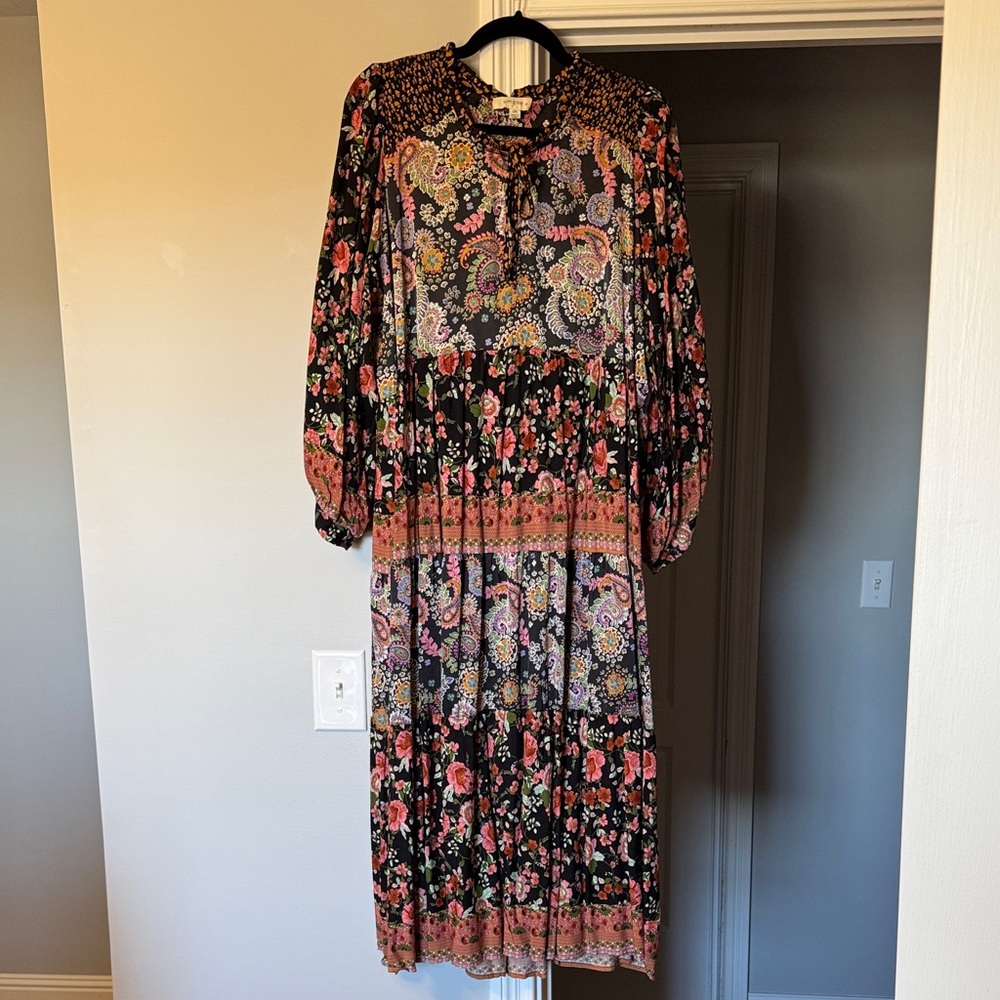 Umgee Multicolor Floral Long Sleeve Dress